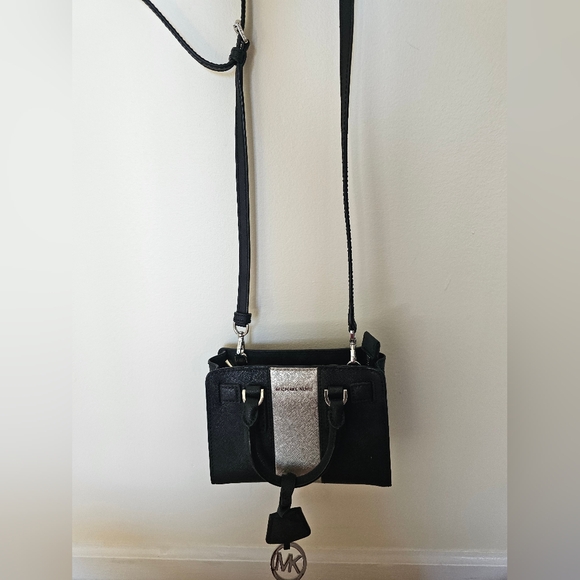 Michael Kors Black and Silver Women's Mini Bag - Picture 2 of 7